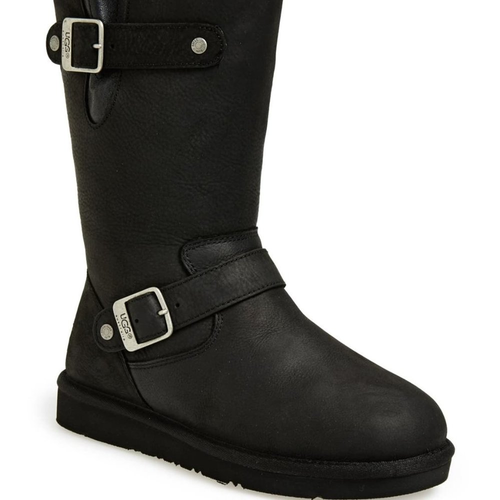 UGG  Sutter Boot WATER RESIST SHEARLING black winter 6 (SE15)